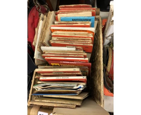 BASKET OF ORDNANCE SURVEYS MAPS, MAINLY BRITISH ISLES