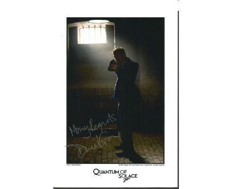 Daniel Craig 6x4 Quantum of Solace signed colour card. Daniel Wroughton Craig born 2 March 1968 is an English actor. He train