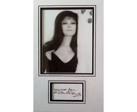 Fenella Fielding signed autograph presentation. High quality professionally mounted 17 x 11 inch overall sized display. 3D do