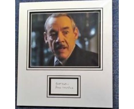 Roger Lloyd Pack signed autograph presentation. High quality professionally mounted 15 x 13 inch overall sized display. 3D do