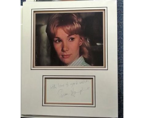 Susan Hampshire signed autograph presentation. High quality professionally mounted 16 x 13 inch overall sized display. 3D dou