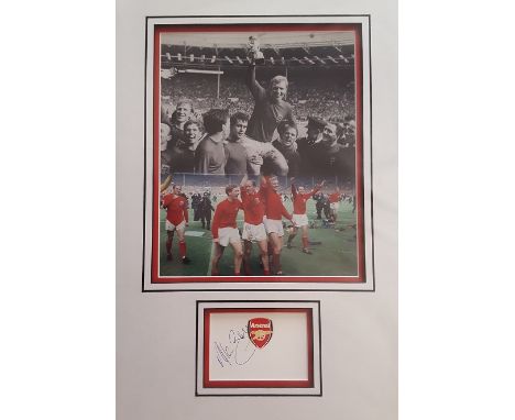 Alan Ball signed autograph presentation. High quality professionally mounted 16 x 11 inch overall sized display. 3D double mo