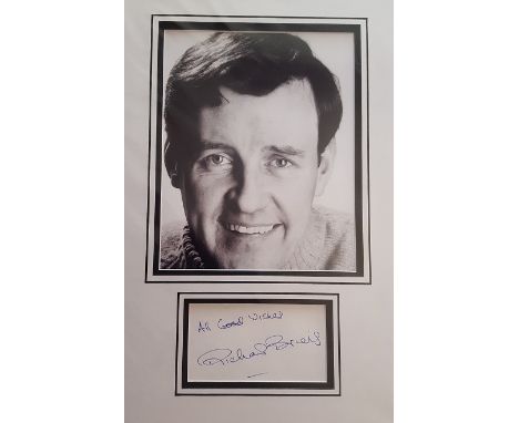 Richard Briers signed autograph presentation. High quality professionally mounted 17 x 11 inch overall sized display. 3D doub