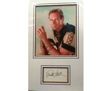 Charlton Heston Ben Hur signed autograph presentation. High quality professionally mounted 18 x 11 inch overall sized display