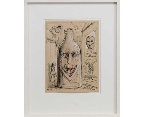 * PETER HOWSON OBE (SCOTTISH b. 1958), 1984  mixed media on paper, signed, titled and dated '09 mounted, framed and under gla