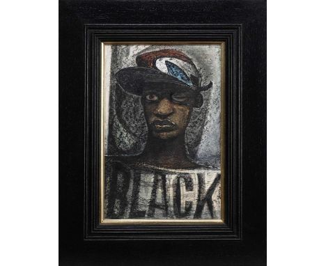 * JOHN BYRNE RSA (SCOTTISH 1940 - 2023), BLACK mixed media on paper, signedframed and under glassimage size 30cm x 20cm, over