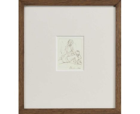 * PETER HOWSON OBE (SCOTTISH b. 1958), NUDE STUDY  ink on paper, signed and dated 2012 mounted, framed and under glass  image