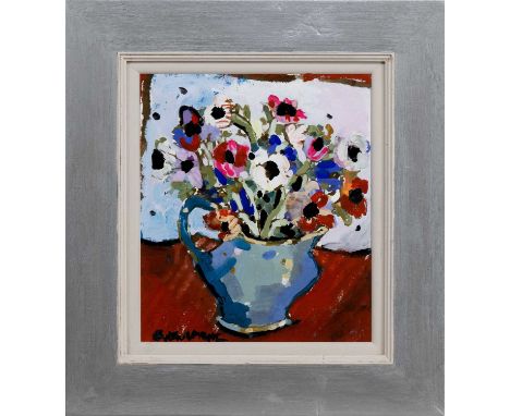 * CHRISTINE MCARTHUR (SCOTTISH b 1953), ANEMONES watercolour on paper, signed, titled label versoframed and under glassimage 