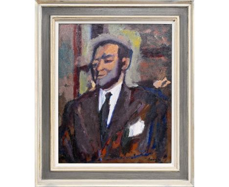 * DAVID BOMBERG (BRITISH 1890 - 1957), PORTRAIT OF A GENTLEMAN oil on canvas, signed and dated '42framedimage size 60cm x 49c