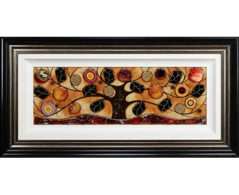 * KERRY DARLINGTON (WELSH b. 1964), TREE OF LIFE   original mixed media and resin on board, signed  framed  image size 27cm x