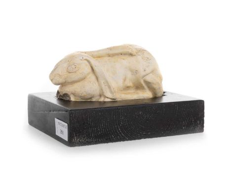 * SIR EDUARDO PAOLOZZI KBE RA HRSA (SCOTTISH 1924 - 2005), THE RABBIT plaster sculpture12cm high, 20cm long, including base P