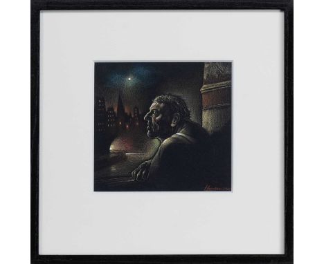 * PETER HOWSON OBE (SCOTTISH b. 1958), THE JOURNEY  pastel on paper, signed, titled and dated 2021 verso mounted, framed and 