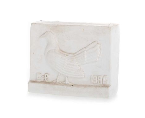 * SIR EDUARDO PAOLOZZI KBE RA HRSA (SCOTTISH 1924 - 2005), WHITE DOVE 1996 plaster sculpture, initialled and dated 199615cm x