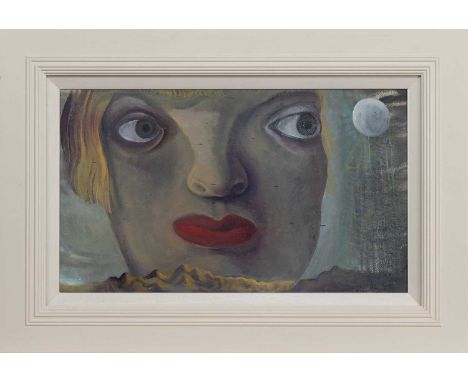 * JOHN BYRNE RSA (SCOTTISH 1940 - 2023), UNTITLED (FACE) mixed media on board, signedframed and under glassimage size 30cm x 