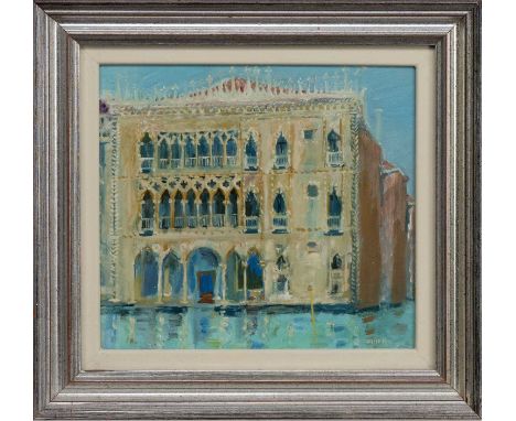 * CARLO ROSSI RSW RGI (SCOTTISH 1921 - 2010), CA 'D 'ORO, VENICE oil on board, signed, titled versoframed and under glassimag