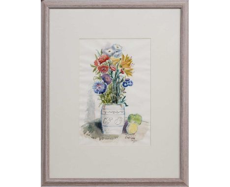 * WILLIAM CROSBIE RSA RGI (SCOTTISH 1915 - 1999), STILL LIFE watercolour on paper, signed and dated XCImounted, framed and un