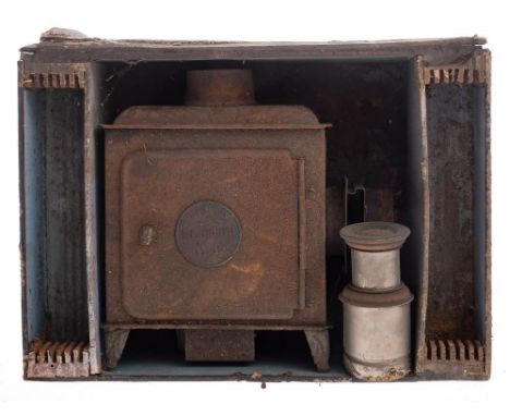 A late 19th/early 20th century 'The Standard' tinplate magic lantern by Ernst Plank:, in original box, together with a collec