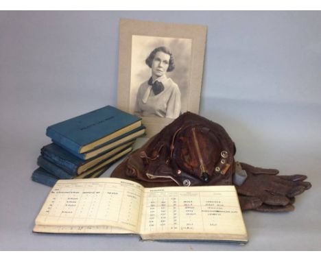 Rosemary Rees MBE (1906-1995) A set of six pilot's log books dating between June 25th 1933: (Trial Lesson in a Club Cadet) to