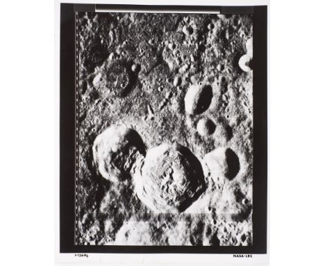 Lunar 1. A set of four large format vintage NASA gelatin silver high resolution prints of the moon's far side: numbered for t