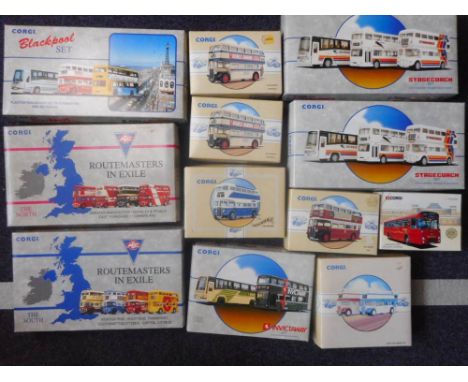 Corgi Classic Commercials,: coaches and double deckers including Routemasters in Exile The North, Routemasters in Exile The S