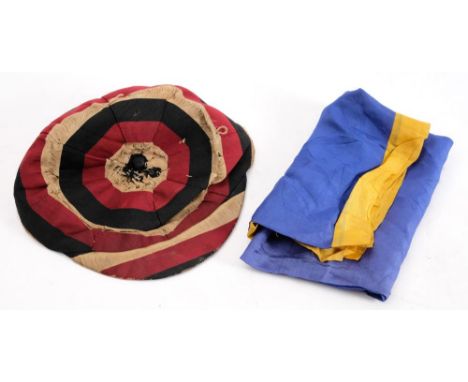 A late 19th /early 20th century silk cap, reputedly the property of W G Grace (1848-1915):  with concentric bands of white, b