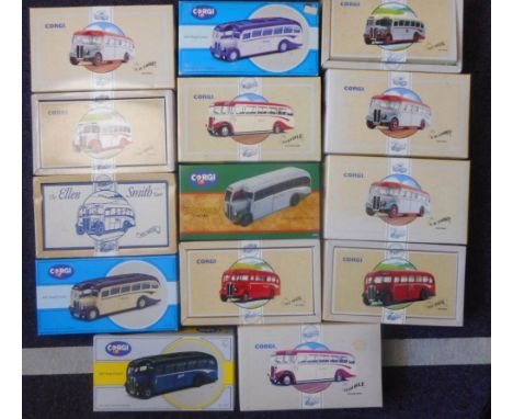 Corgi Classic Commercials  A.E.C. Regal: includes Ledgard, Rosslyn Motor Company, Carney Coaches x 2, Grey Cars, Hanson, Grey