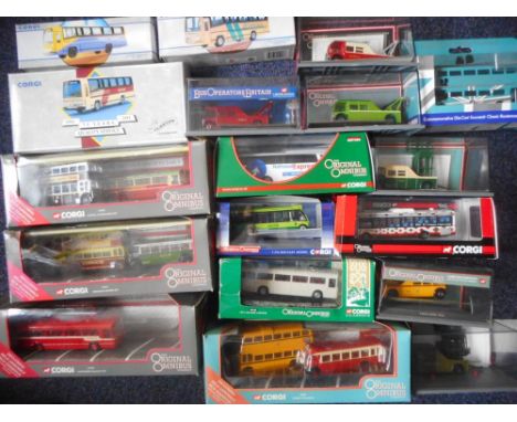 Corgi  various series:  Double decker buses and coaches including Lancashire Holiday Set, Capital &amp; Highlands Set, Bridge