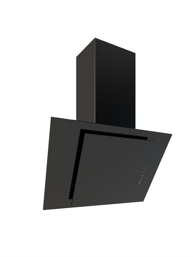 70cm angled cooker hood black