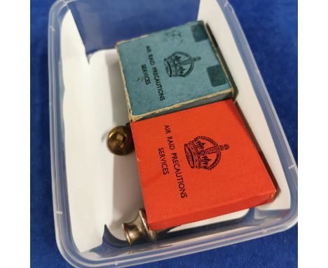 ARP BADGES, WHISTLE &amp; VARIOUS ENAMEL BADGES