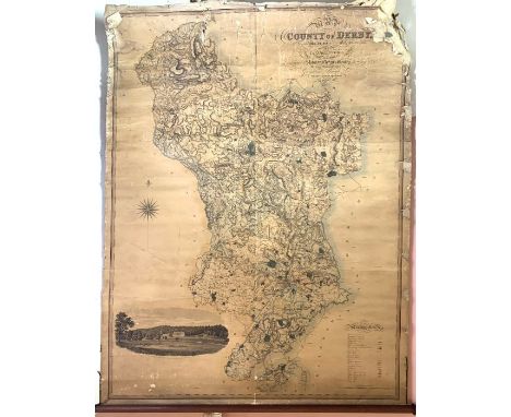 Greenwood, C &amp; J. Map of the County of Derby, London: Greenwood, Pringle &amp; Co., 21 December 1825. Large scale engrave