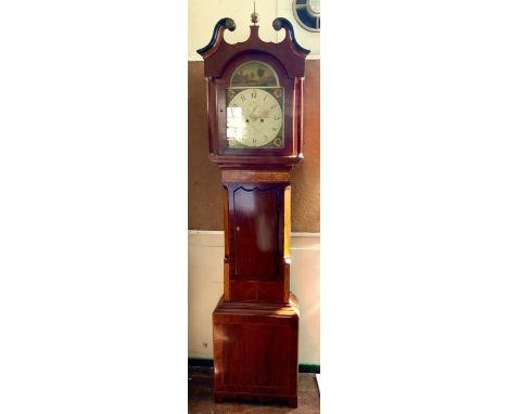 A George III mahogany, satinwood and ebonised strung 8-day longcase clock by Joseph Plowman, Cawood (Selby, North Yorkshire),