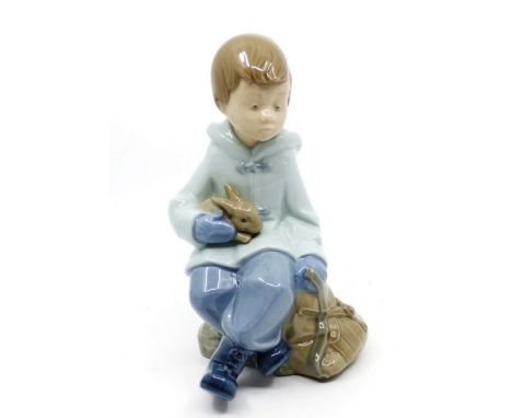 Nao figure of a boy holding a rabbit 16.5cm highgood condition