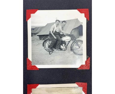 Album containing 132 photographs of the British Army in Egypt, 1950s, including images of ships, aircraft, soldiers at leisur