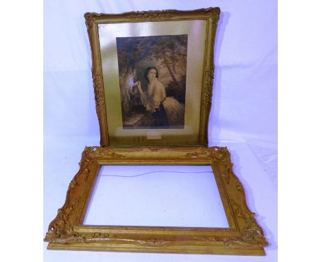 Baxter print of the lovers letter box 57.5cm x 47cmad a gilt picture frame 44cm x 59cm