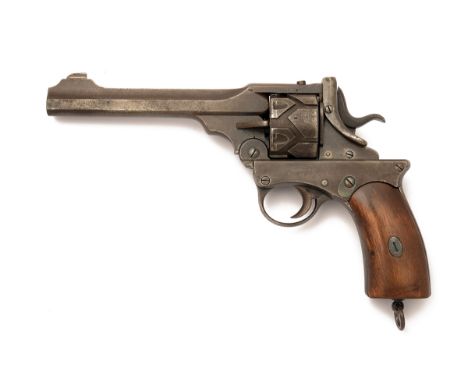 AN ARMY & NAVY RETAILED .455 WEBLEY 'FOSBERY' SEMI-AUTOMATIC REVOLVER, serial no. 3906, circa 1914, with 6in. barrel, blade f