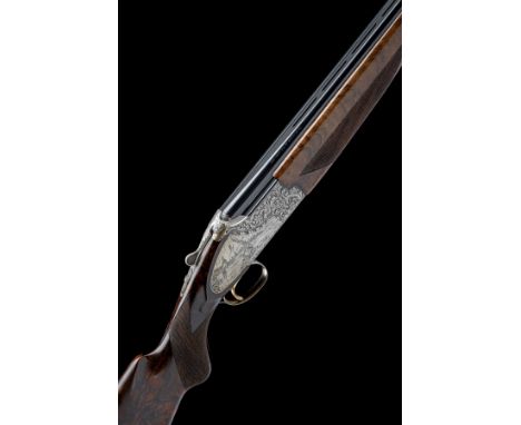 BROWNING S.A. A CUSTOM GAME-SCENE ENGRAVED 12-BORE (3IN.) SINGLE-TRIGGER SIDEPLATED OVER AND UNDER EJECTOR, serial no. 45671M