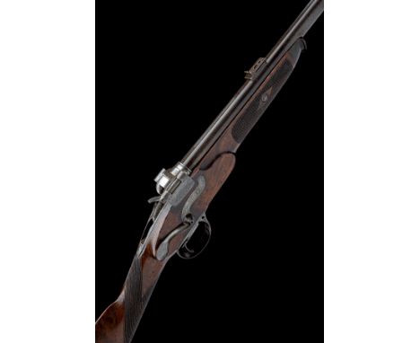 A RARE .45 (SOPER) SINGLE-SHOT SPORTING RIFLE SIGNED W. SOPER, serial no. 312, with 27 1/2in. barrel signed on the machine-en