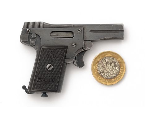 A RARE 2.7mm (KOLIBRI) SEMI-AUTOMATIC VEST-PISTOL SIGNED 'F.P.', MODEL 'KOLIBRI', serial no. 34, circa 1915, with smoothbore 