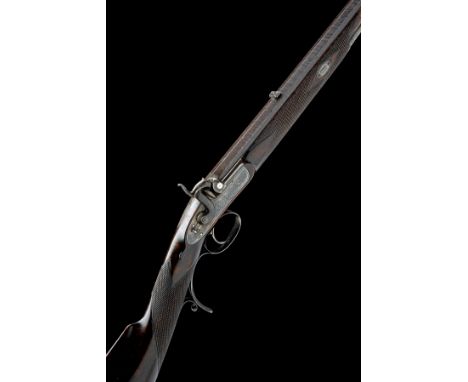 A FINE 60-BORE PERCUSSION 'PEA' RIFLE SIGNED THOMAS BOSS, LONDON, serial no. 895, for 1849, with browned octagonal damascus 3