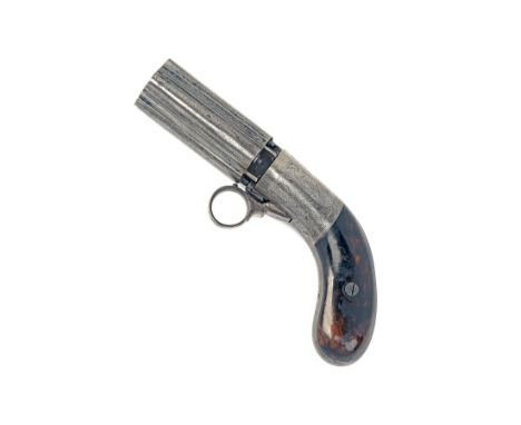 A .38 COOPER PATENT PERCUSSION PEPPERBOX PISTOL BY J. R. COOPER, no visible serial number, circa 1850, with 3in. fluted five 