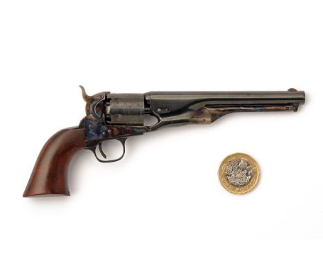 AN INERT MINIATURE REPRODUCTION REVOLVER BY UBERTI, ITALY, MODEL 'COLT'S 1861 NAVY', serial no. 163, with inert 3 1/2in. blue