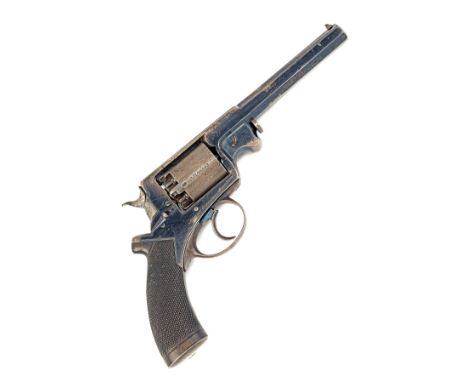 A 54-BORE BEAUMONT-ADAMS PERCUSSION REVOLVER, serial no. 100363C, circa 1858, with blued octagonal 6in. barrel, dove-tailed b