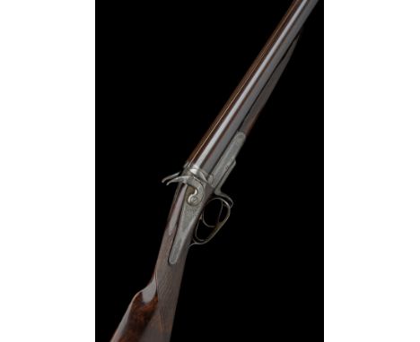 J. PURDEY AN UNUSUAL 12-BORE 1863 (FIRST PATTERN) THUMBHOLE-UNDERLEVER HAMMERGUN, serial no. 7248, for 1866, 30in. black powd