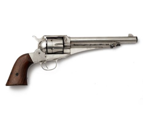 A GOOD REMINGTON .44-40 SIX-SHOT SINGLE-ACTION REVOLVER, MODEL '1875 ARMY', serial no. 427, circa 1880, with 7 1/2in. nickel-