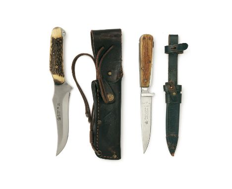 TWO VINTAGE PUMA KNIVES, the first a 'Skinner II', number 118393, the second an 'Original Waidmesser' with Bestell No. 3591, 