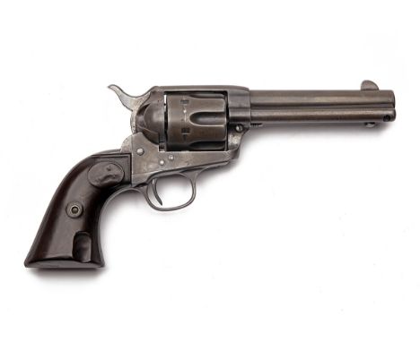 A .41 (COLT) SIX-SHOT SINGLE-ACTION ARMY COLT REVOLVER, serial no. 105001, probably circa 1893, with 4 3/4in. barrel, side-mo