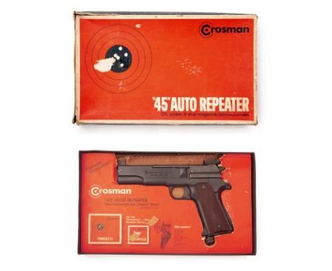 A RARE BOXED .22 CROSMAN '451 MILITARY 45' CO2-POWERED AIR-PISTOL, serial no. 016968, only produced for one year between 1969