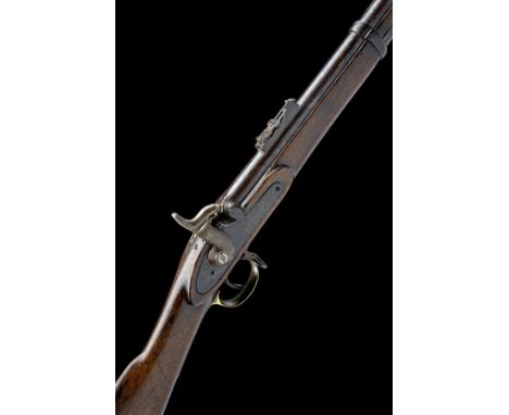 A .577 ENFIELD PATTERN 1853 SECOND MODEL THREE BAND PERCUSSION RIFLE, serial no. 152, circa 1857, with 39in. barrel rifled wi