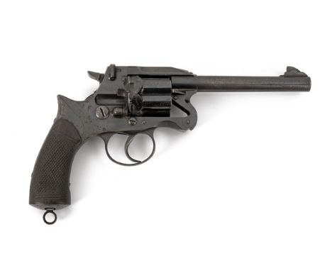 A .476 ENFIELD 'MKII' SERVICE REVOLVER, serial no. 3887, circa 1880, black powder proof, with blued 6in. barrel, ramp and bla