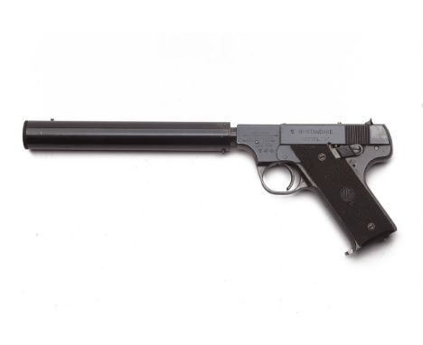 A RARE .22 (L/R) S.O.E. ISSUE HI-STANDARD MODEL 'B' FULLY-MODERATED SPECIAL OPERATIONS PISTOL, serial no. 97263, circa 1941, 